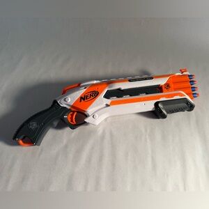 NERF ROUGHCUT 2x4 Orange and Black Blaster